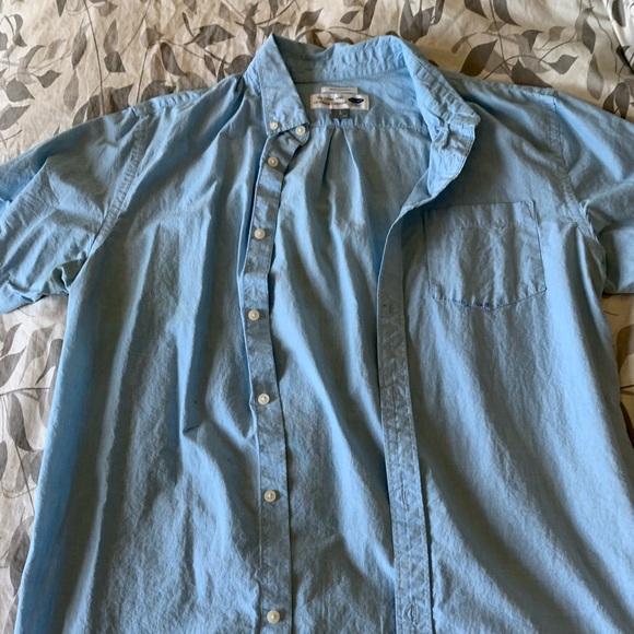 MENS BUTTON UP T-SHIRT - Picture 1 of 4